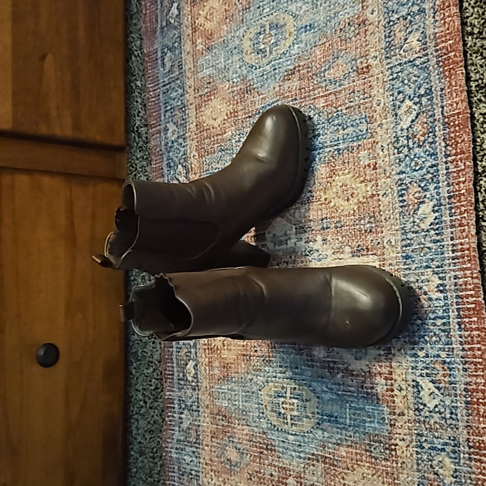 Dark Brown Platform ankle boots